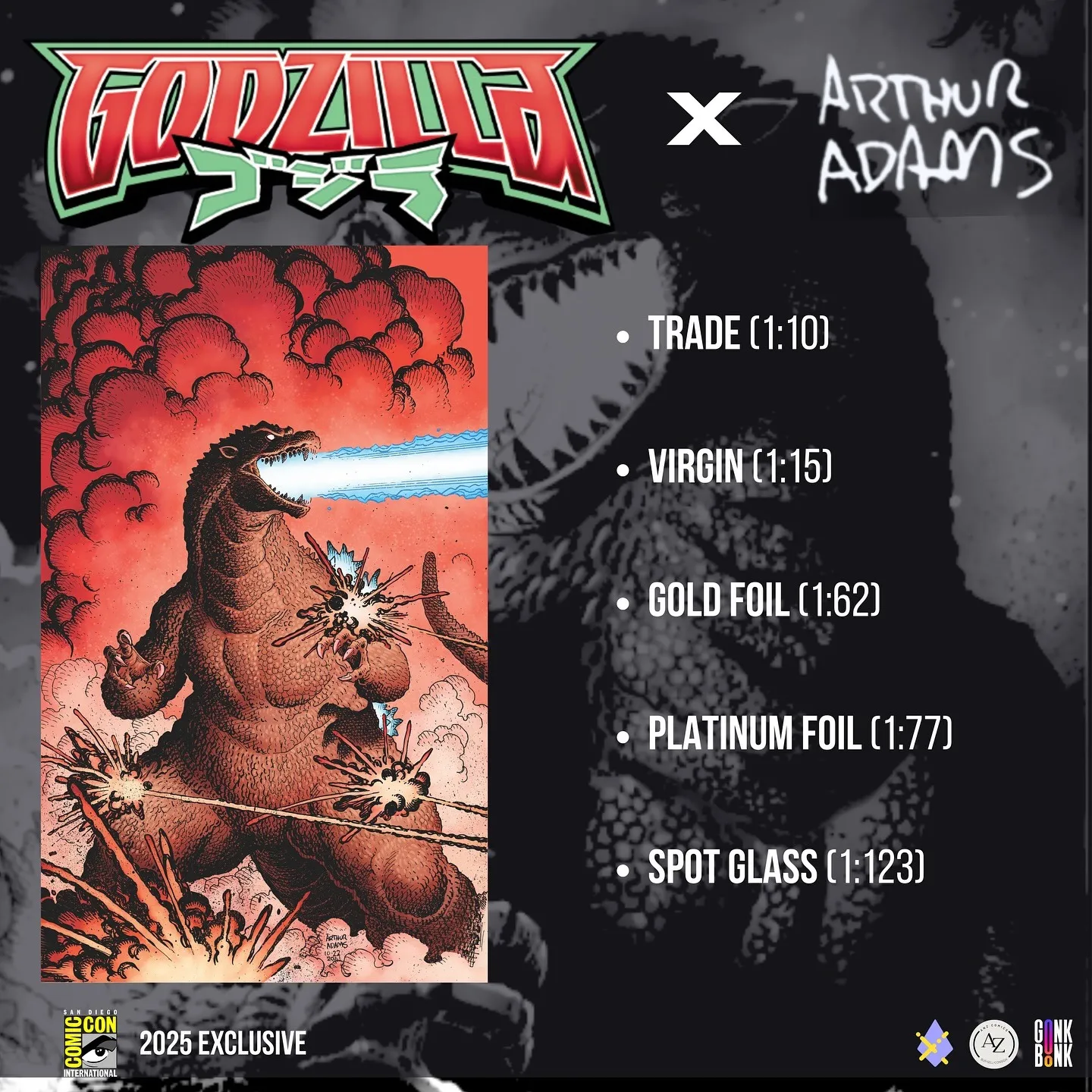 Godzilla #1 variant cover by Arthur Adams